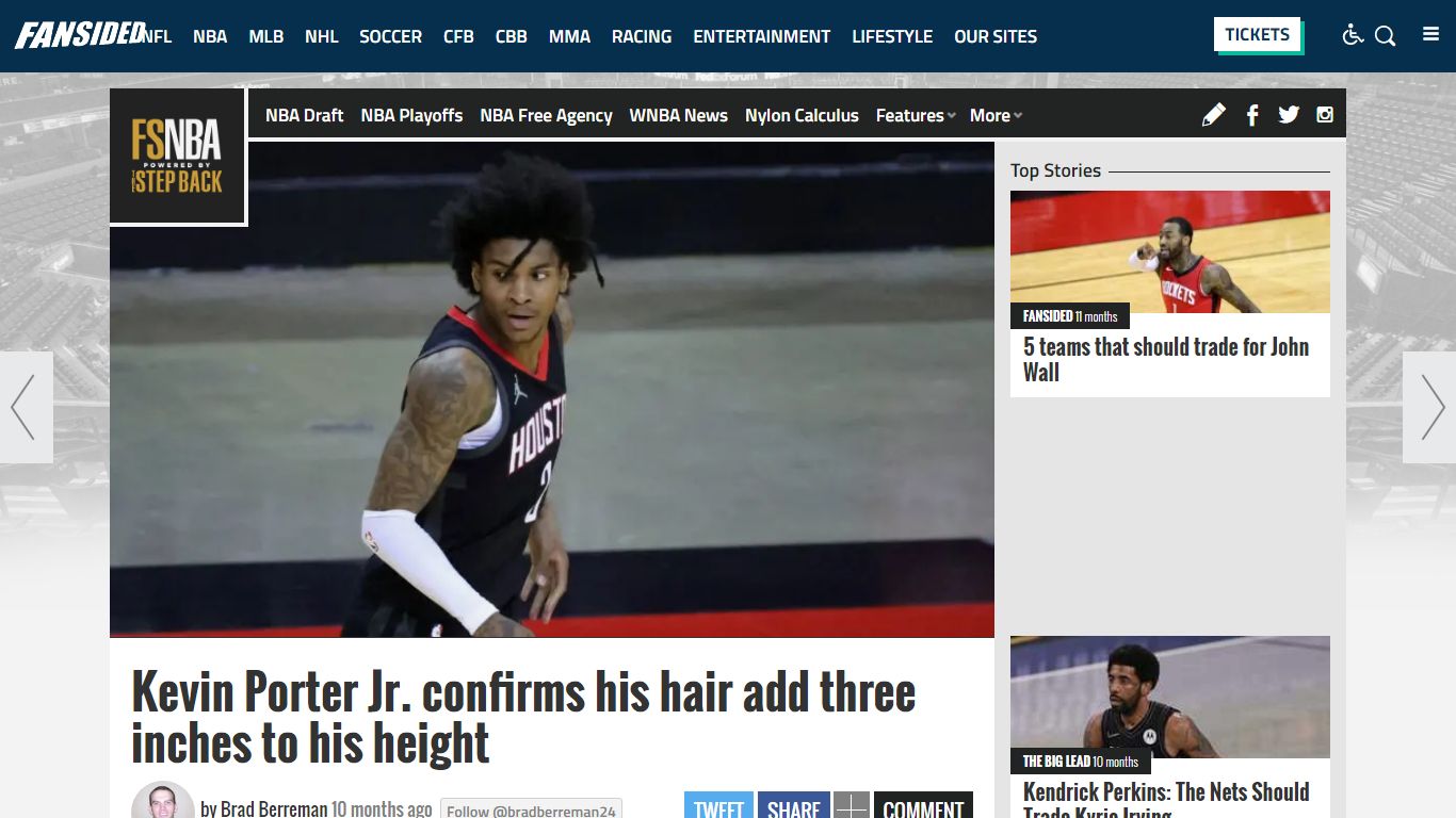 Kevin Porter Jr. confirms his hair add three inches to his height