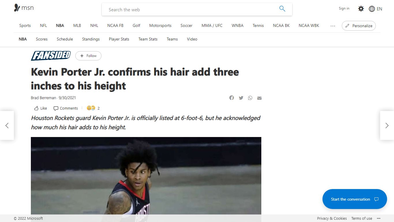 Kevin Porter Jr. confirms his hair add three inches to his height