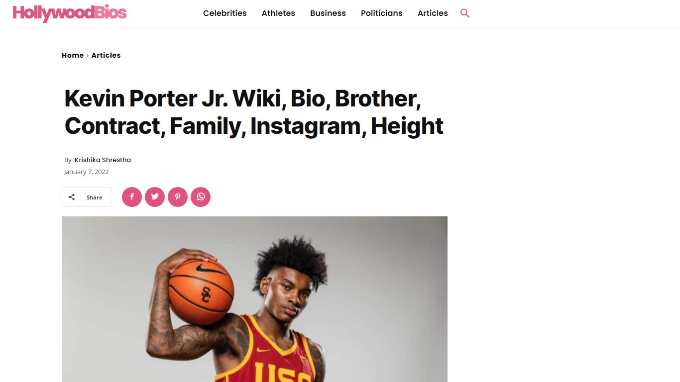 Kevin Porter Jr. Wiki, Bio, Brother, Contract, Family, Instagram ...